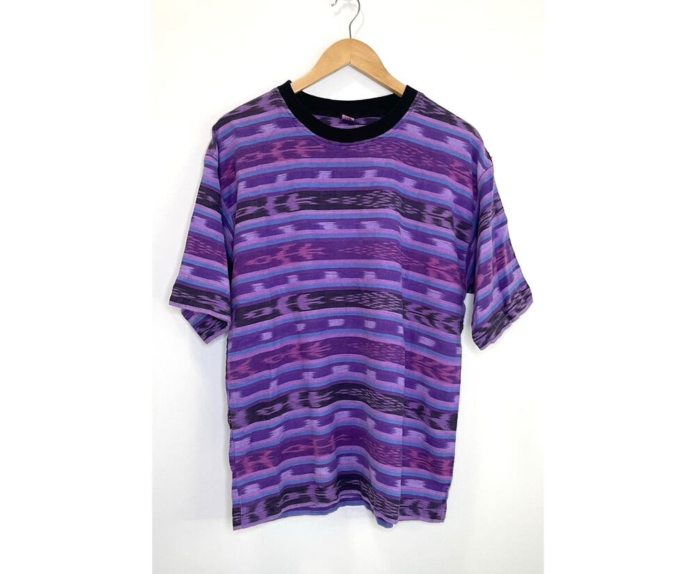 Vtg 90s Aztec XL Fits M/L Single Stitch Western Abstract Art Pattern Guatemala